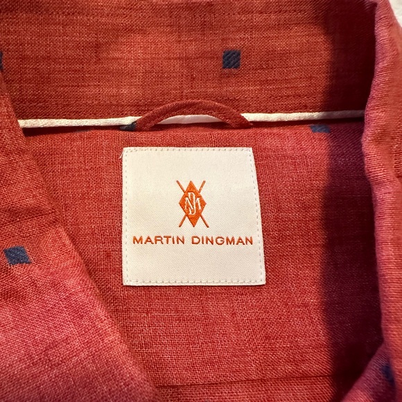 Martin Dingman Linen Dress Shirt | Size L - Picture 3 of 5